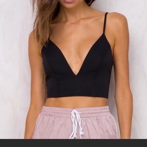 Princess Polly plunging crop top